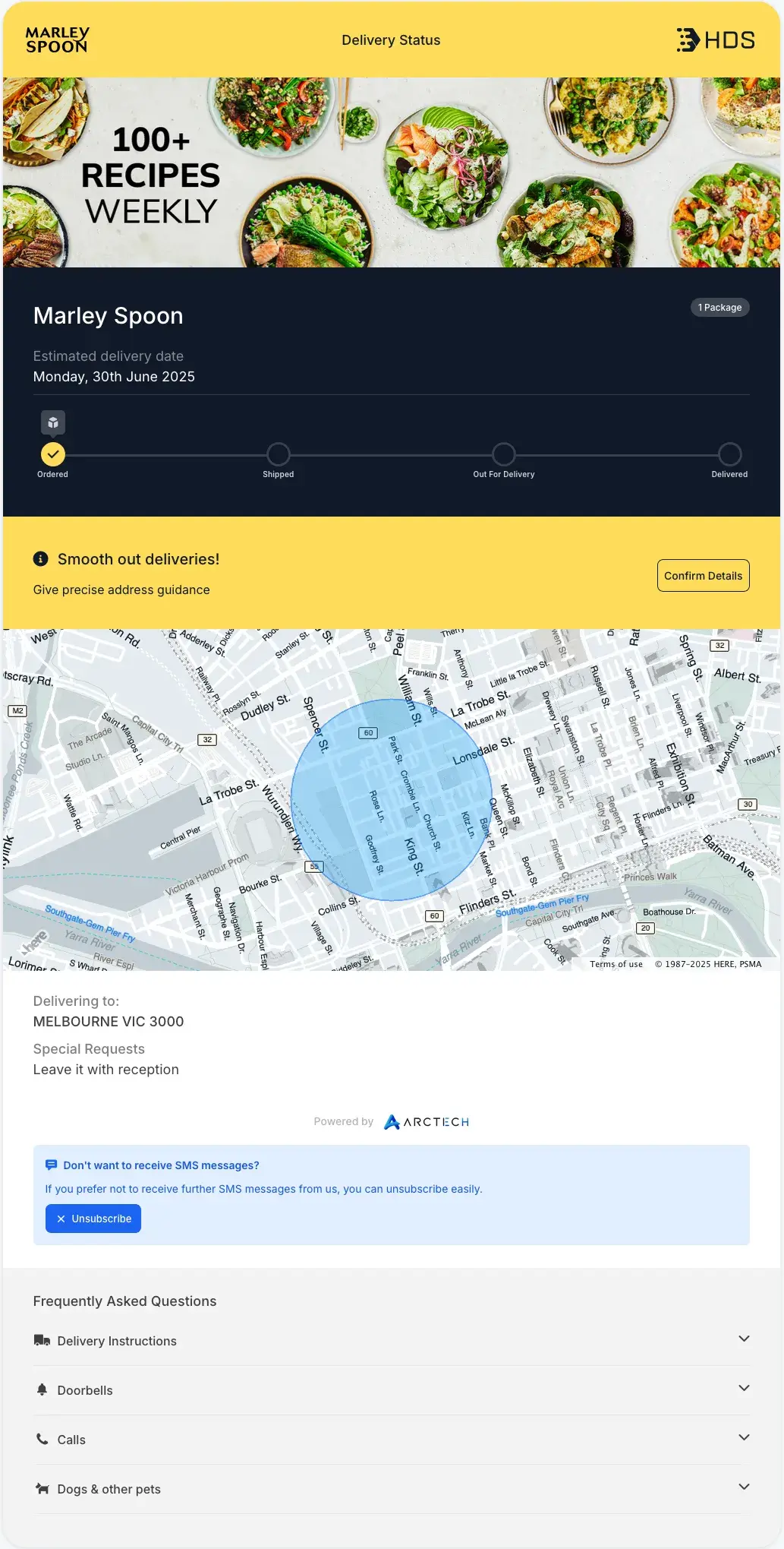 Home Delivery Tracking App